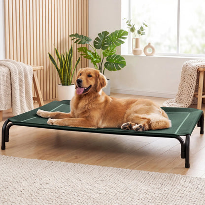 【Tiktokshopstockup】 VALUXE Elevated Dog Bed for Large Dogs, Cooling Pet Cot with Breathable Mesh & Durable Frame, Easy to Clean Raised Pet Mats for Indoor & Outdoor Home Summervibes Petlovers